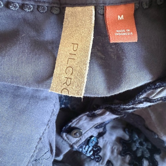 Pilcro Blue Floral Embroidered Blouse - Picture 7 of 7